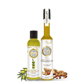 Earth Like Extra Virgin Olive Oil Imported | Wood Pressed Healthy Groundnut Oil (Pure Kolhu/Kachi Ghani/Chekku Tel) | Health Care Combo 100 ml and 500 ml (Pack of 2)